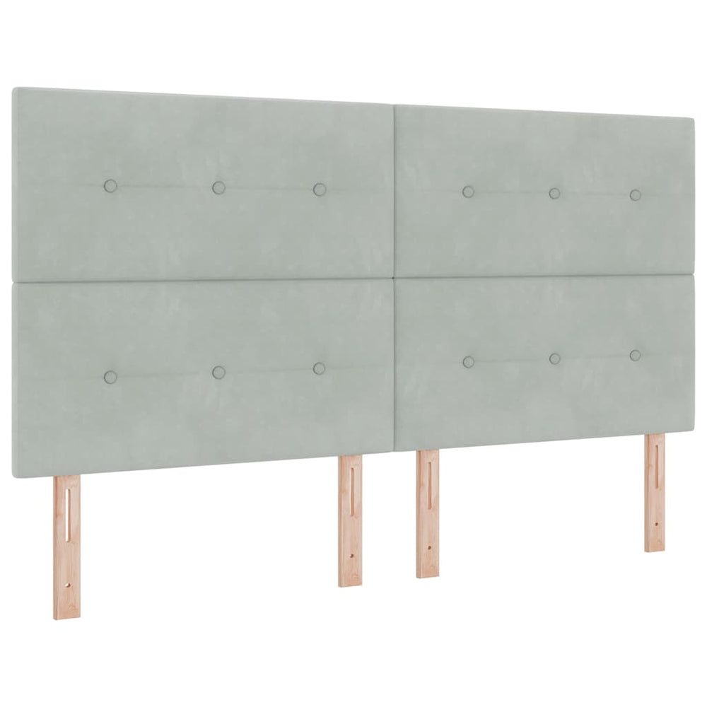 vidaXL Headboard Light Grey 180 cm Velvet