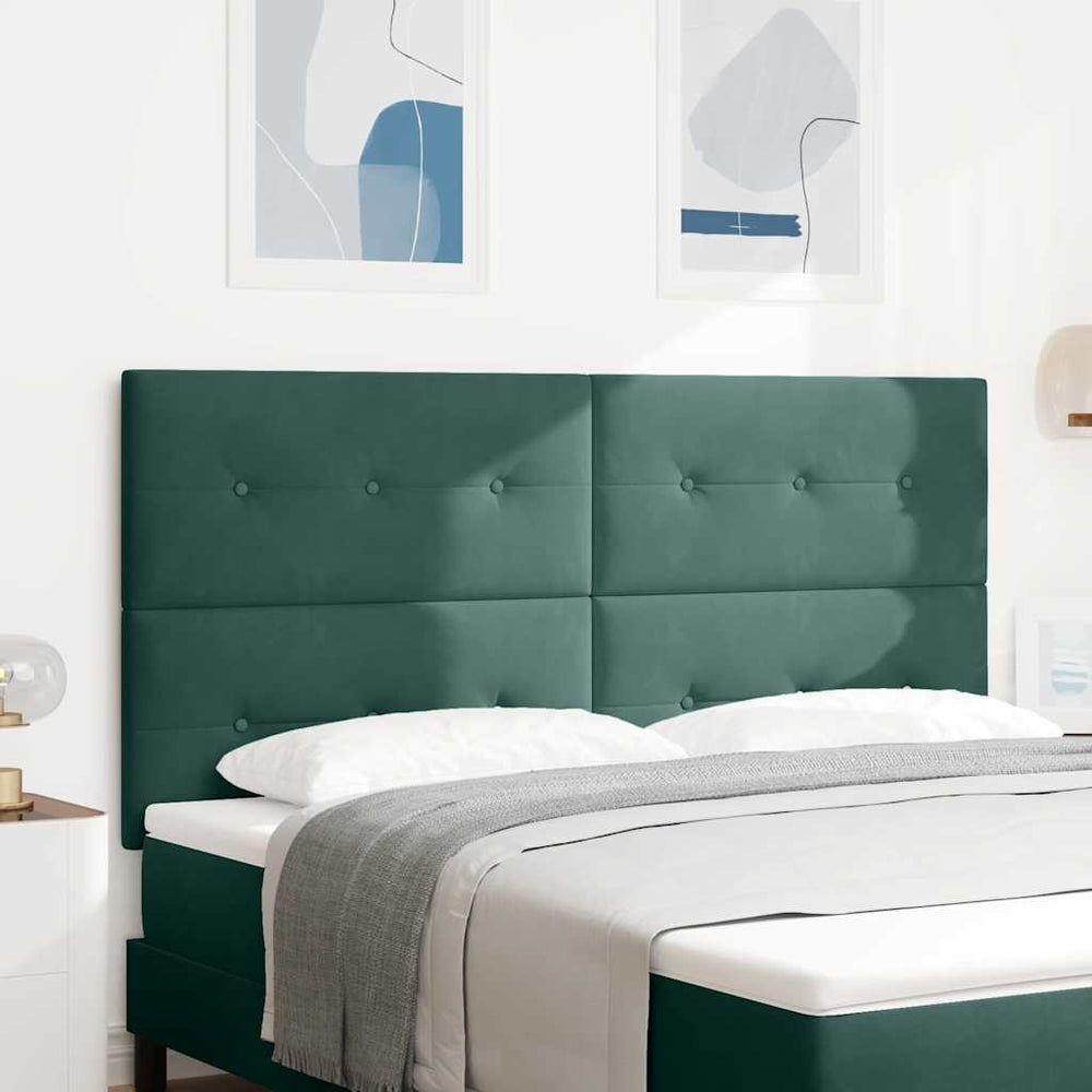 vidaXL Headboard Dark Green 180 cm Velvet