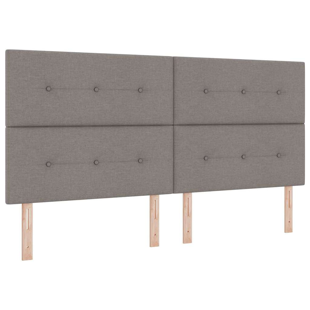 vidaXL Height-Adjustable Headboard with Headboard Taupe 200 cm Fabric