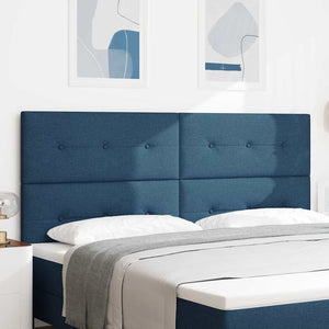 vidaXL Height Adjustable Headboard with Headboard Blue 200 cm Fabric