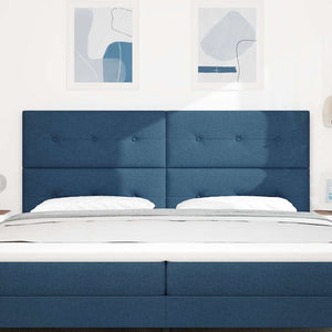 vidaXL Height Adjustable Headboard with Headboard Blue 200 cm Fabric