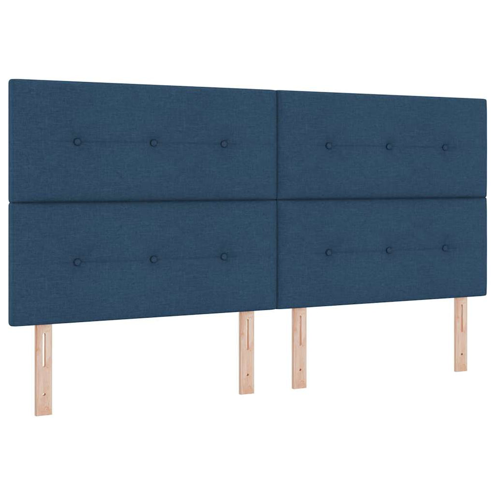 vidaXL Height Adjustable Headboard with Headboard Blue 200 cm Fabric