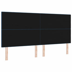 vidaXL Height Adjustable Headboard with Headboard Blue 200 cm Fabric