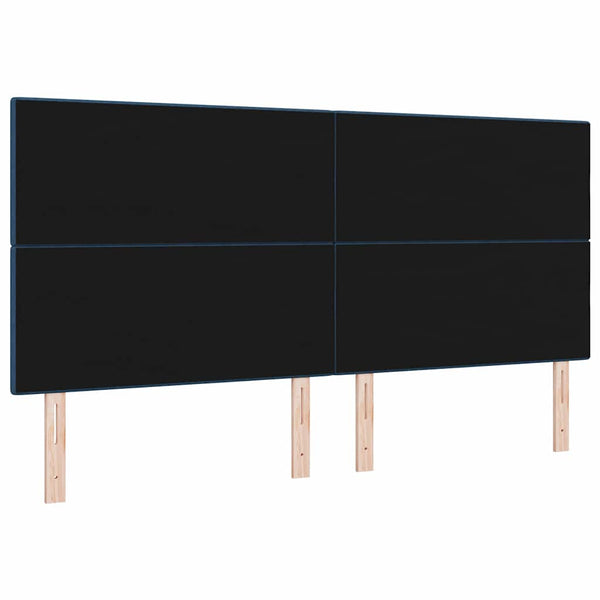 vidaXL Height Adjustable Headboard with Headboard Blue 200 cm Fabric