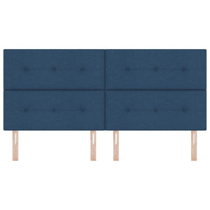 vidaXL Height Adjustable Headboard with Headboard Blue 200 cm Fabric