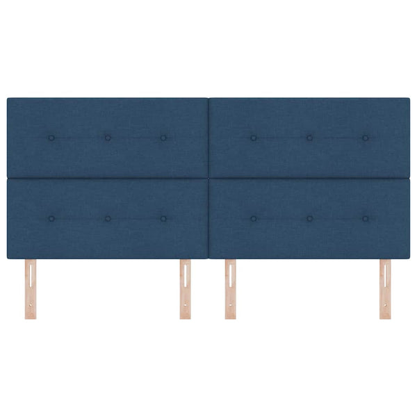 vidaXL Height Adjustable Headboard with Headboard Blue 200 cm Fabric