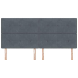 vidaXL Headboard Dark Grey 200 cm Velvet