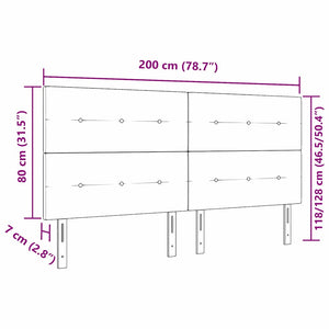 vidaXL Headboard Dark Grey 200 cm Velvet