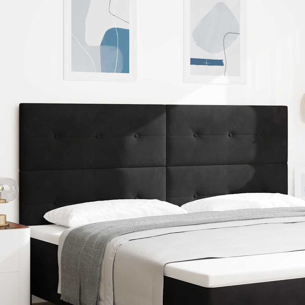 vidaXL Headboard Black 200 cm Velvet