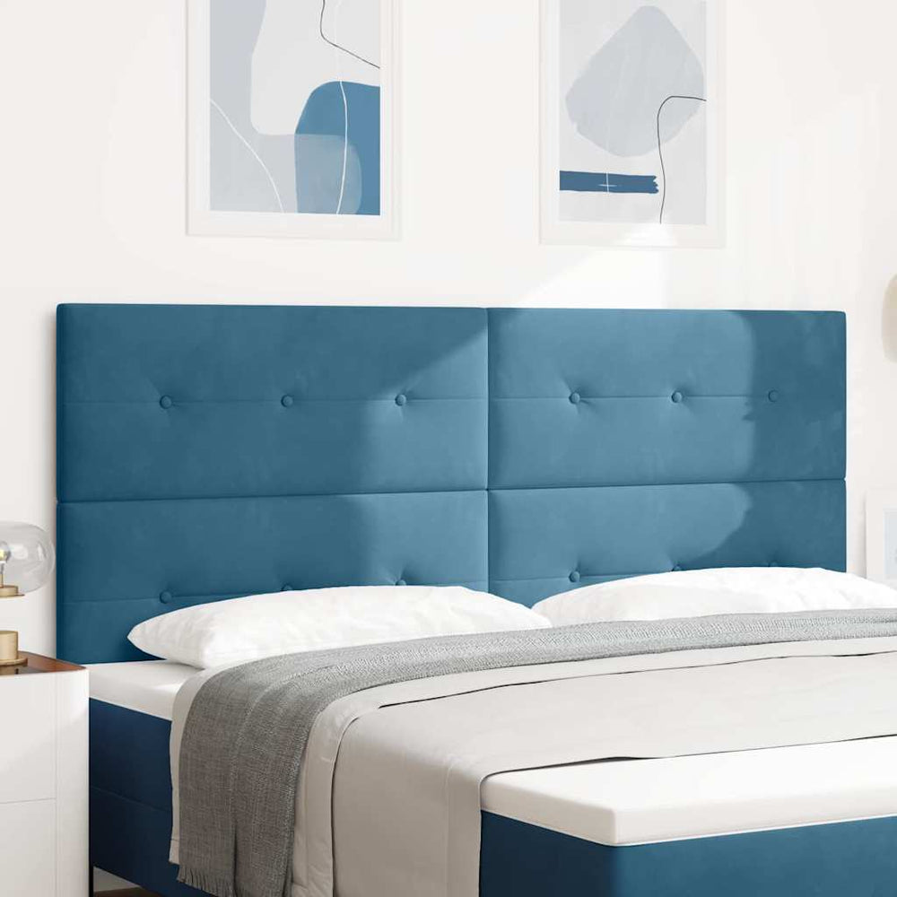 vidaXL Headboard Dark Blue 200 cm Velvet