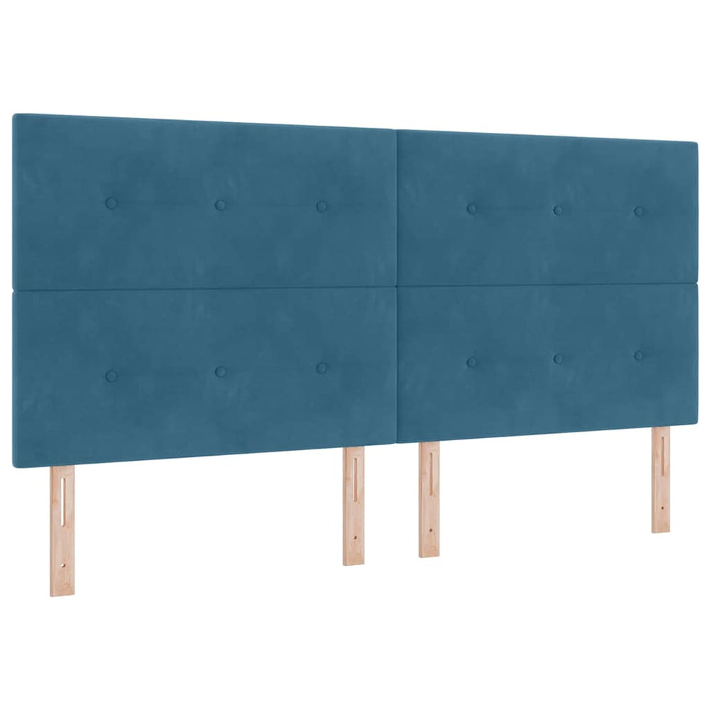 vidaXL Headboard Dark Blue 200 cm Velvet