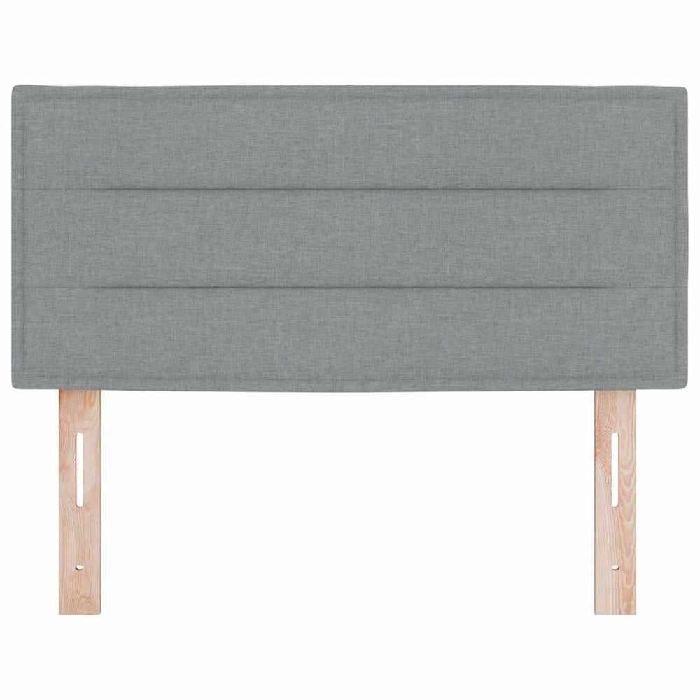 vidaXL LED Headboard with LED Light Strips Light Grey 80 cm Fabric