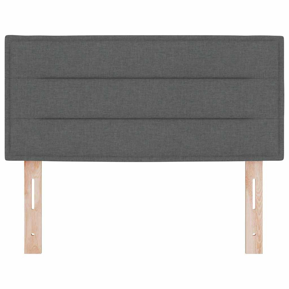 vidaXL LED Headboard with LED Strips Dark Grey 80 cm Fabric