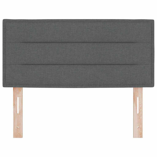 vidaXL LED Headboard with LED Strips Dark Grey 80 cm Fabric