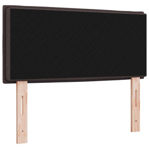 vidaXL LED Headboard with LED Strips Dark Brown 80 cm Fabric