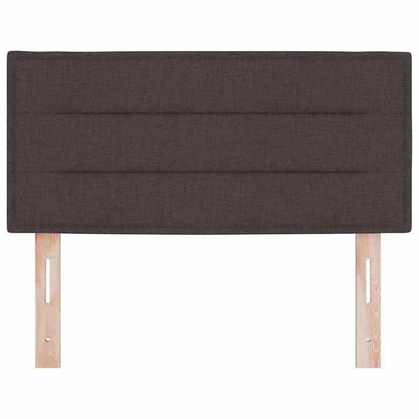 vidaXL LED Headboard with LED Strips Dark Brown 80 cm Fabric