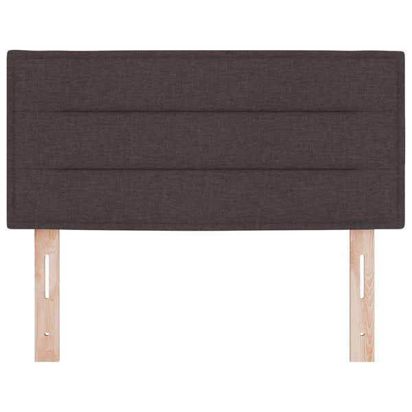 vidaXL LED Headboard with LED Strips Dark Brown 80 cm Fabric