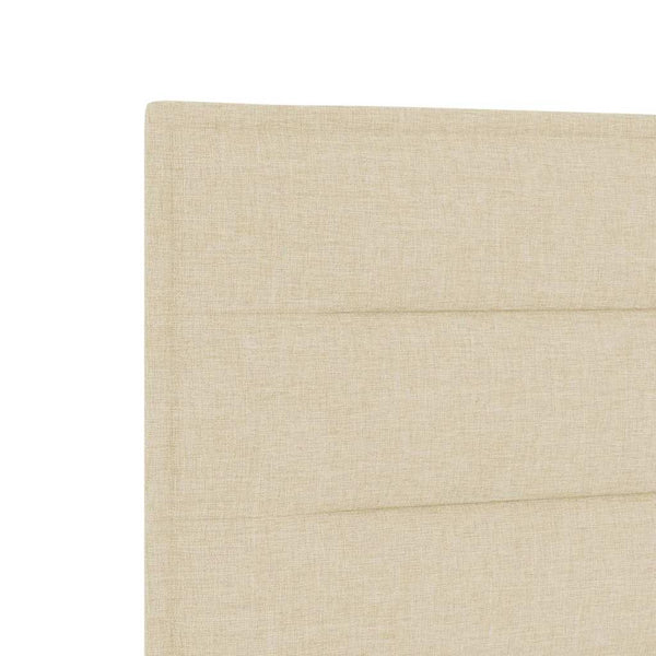 vidaXL LED Headboard with LED Strip Lights Cream 80 cm Fabric