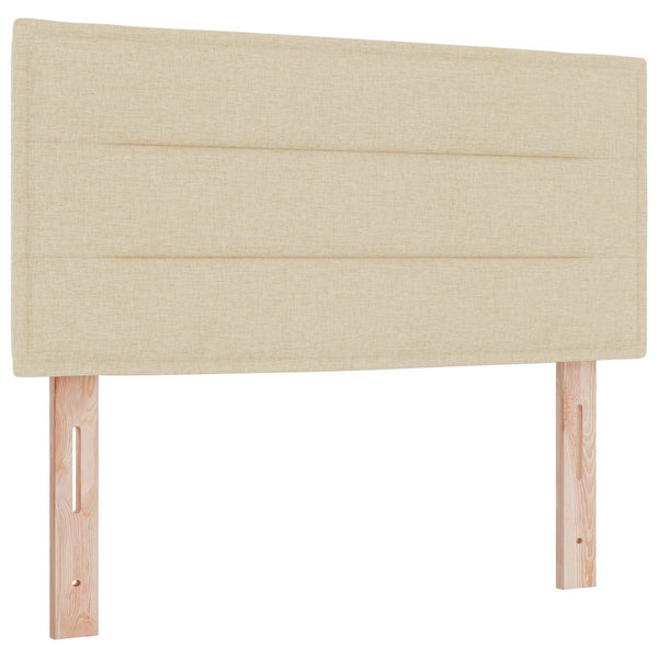 vidaXL LED Headboard with LED Strip Lights Cream 80 cm Fabric