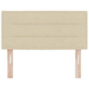 vidaXL LED Headboard with LED Strip Lights Cream 80 cm Fabric