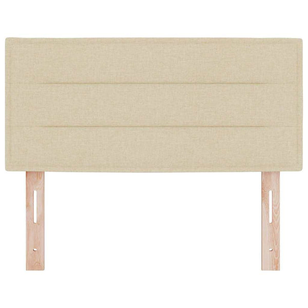 vidaXL LED Headboard with LED Strip Lights Cream 80 cm Fabric
