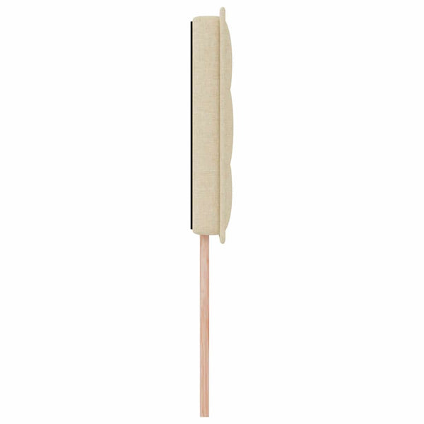 vidaXL LED Headboard with LED Strip Lights Cream 80 cm Fabric