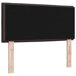 vidaXL LED Headboard with LED Light Strips Dark Brown 90 cm Fabric