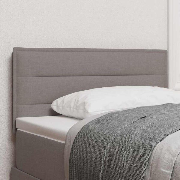 vidaXL LED Headboard with LED Strips Taupe 90 cm Fabric