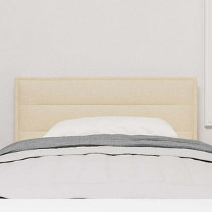 vidaXL LED Headboard with LED Strips Cream 90 cm Fabric