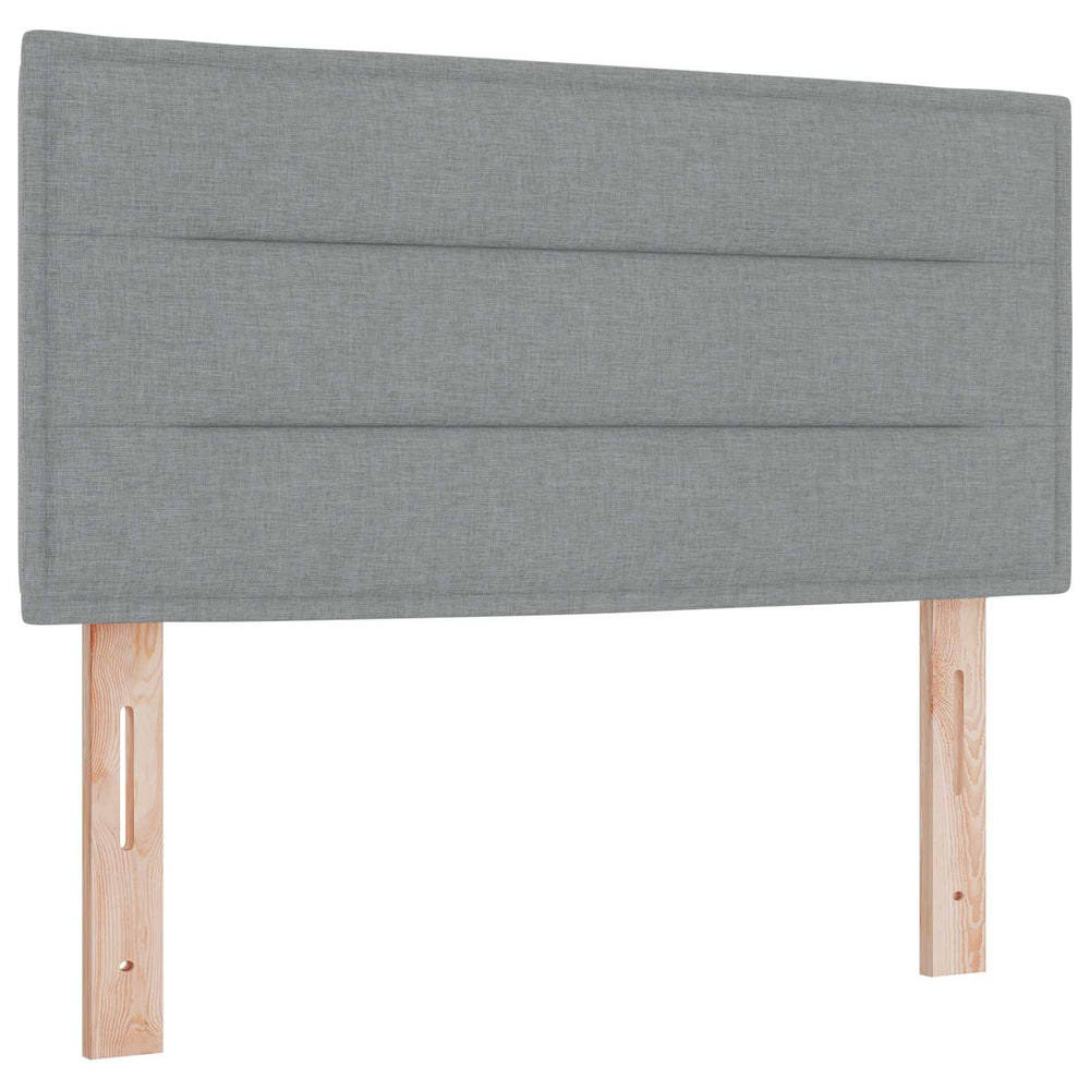 vidaXL LED Headboard with LED Strips Light Gray 100 cm Fabric