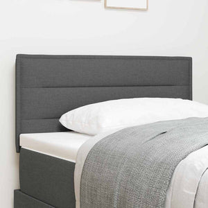 vidaXL LED Headboard with LED Light Strips Dark Grey 100 cm Fabric