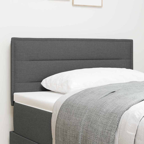 vidaXL LED Headboard with LED Light Strips Dark Grey 100 cm Fabric