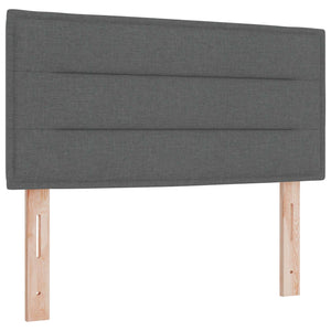 vidaXL LED Headboard with LED Light Strips Dark Grey 100 cm Fabric