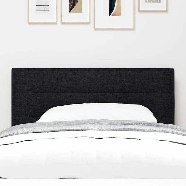 vidaXL LED Headboard with LED Light Strips Black 100 cm Fabric