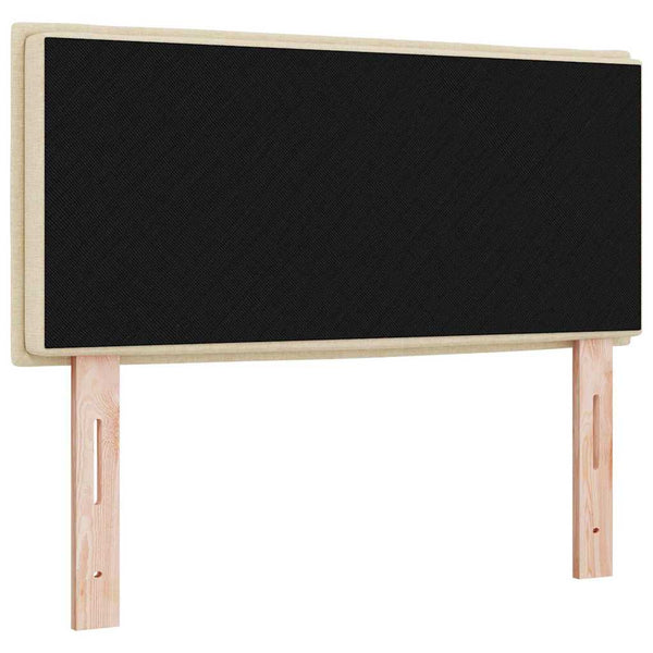 vidaXL LED Headboard with LED Strips Cream 100 cm Fabric
