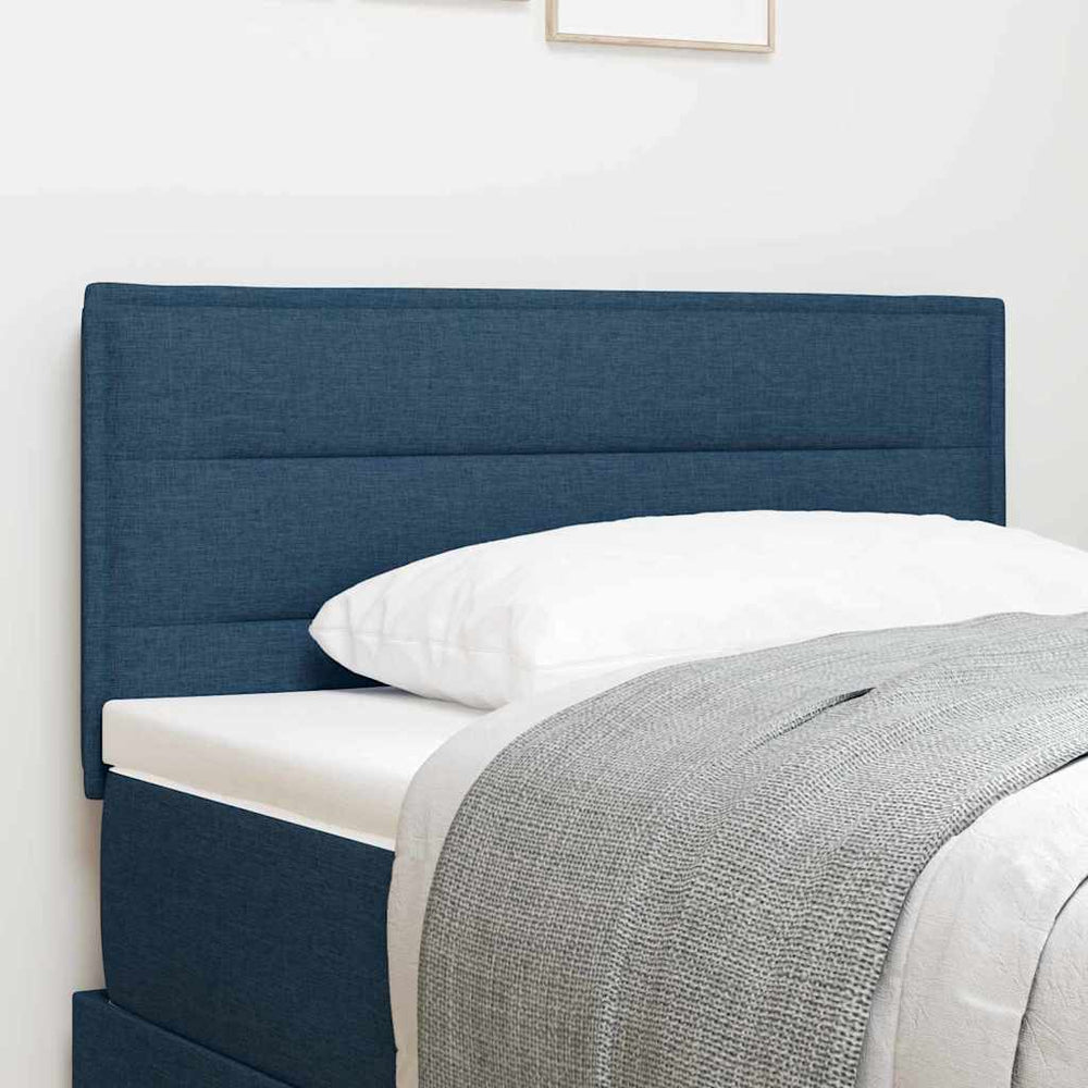 vidaXL LED Headboard with LED Strips Blue 100 cm Fabric
