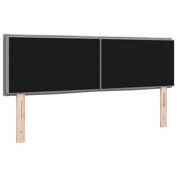 vidaXL LED Headboard with LED Strip Lights Light Gray 144 cm Fabric