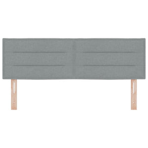 vidaXL LED Headboard with LED Strip Lights Light Gray 144 cm Fabric
