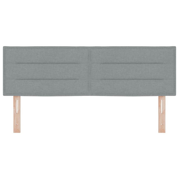 vidaXL LED Headboard with LED Strip Lights Light Gray 144 cm Fabric