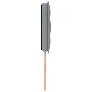 vidaXL LED Headboard with LED Strip Lights Light Gray 144 cm Fabric