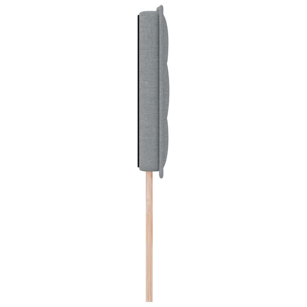 vidaXL LED Headboard with LED Strip Lights Light Gray 144 cm Fabric