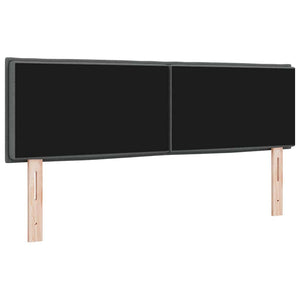 vidaXL LED Headboard with LED Light Strips Dark Grey 144 cm Fabric