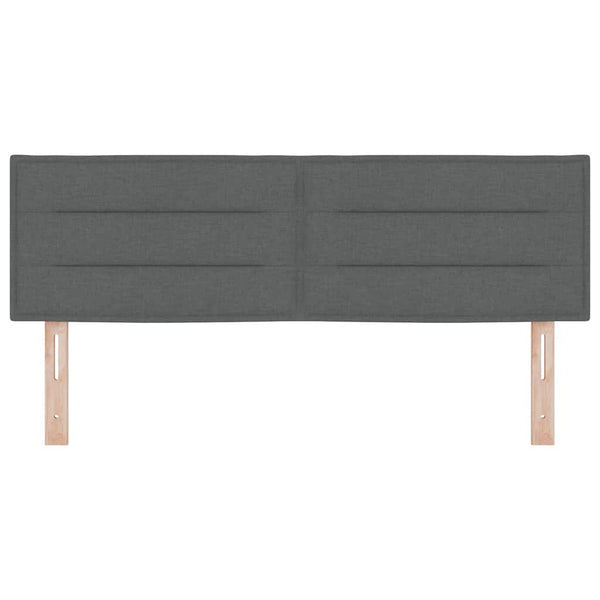 vidaXL LED Headboard with LED Light Strips Dark Grey 144 cm Fabric