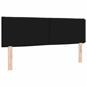 vidaXL LED Headboard with LED Strips Black 144 cm Fabric