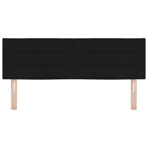 vidaXL LED Headboard with LED Strips Black 144 cm Fabric