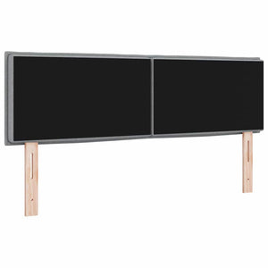 vidaXL LED Headboard with LED Light Strips Light Grey 160 cm Fabric