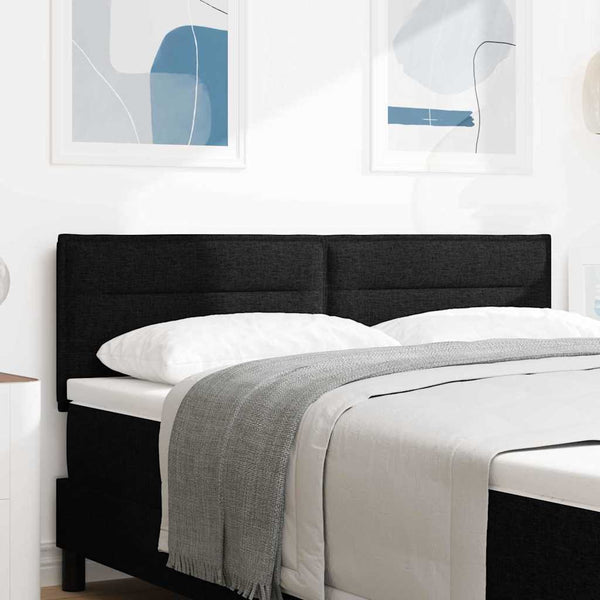 vidaXL LED Headboard with LED Strips Black 160 cm Fabric