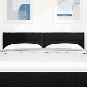 vidaXL LED Headboard with LED Strips Black 160 cm Fabric