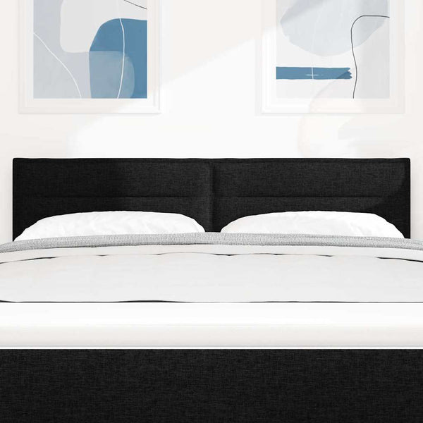vidaXL LED Headboard with LED Strips Black 160 cm Fabric