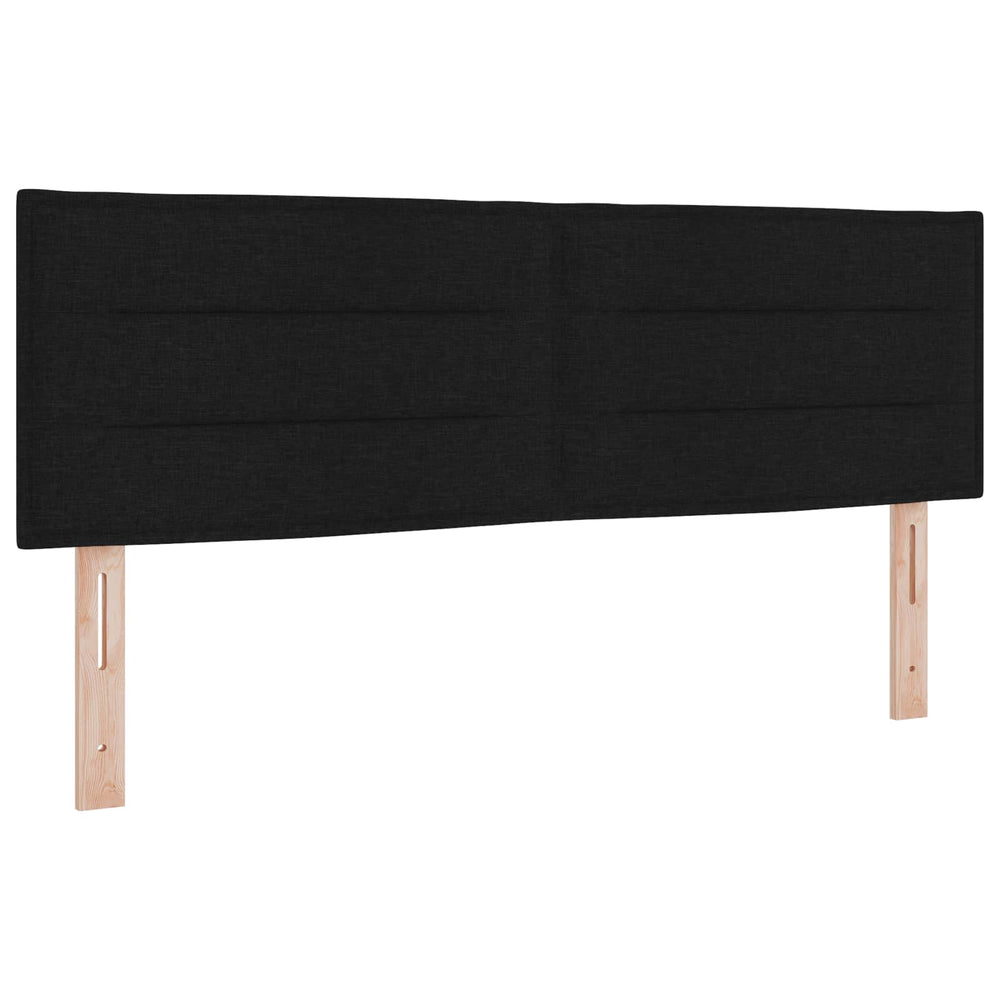 vidaXL LED Headboard with LED Strips Black 160 cm Fabric